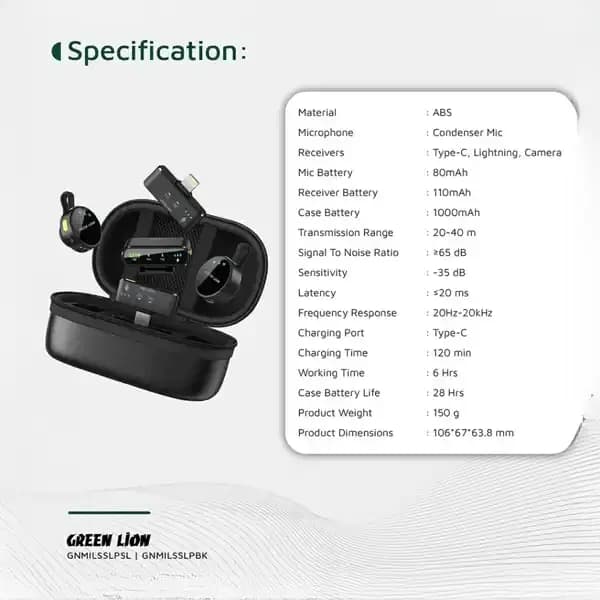 میکروفون بیسیم گرین لاین GM-85X GNGM85XMICBK — تصویر ۷