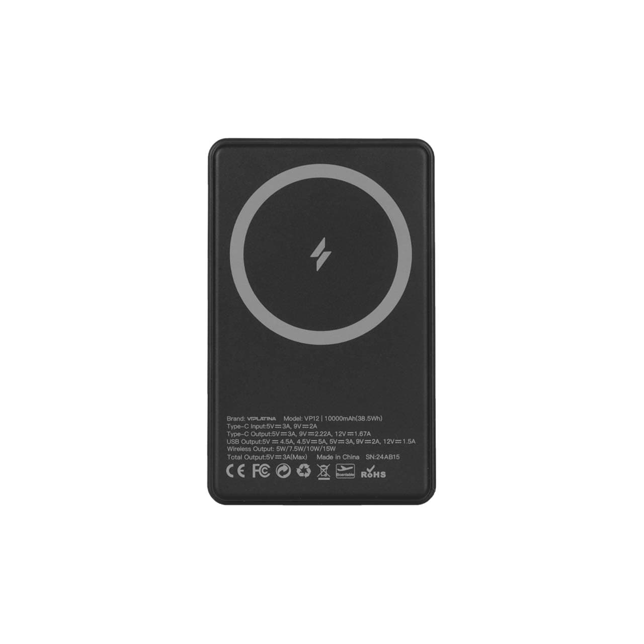 پاوربانک فست شارژ VIPLATINA 10000mAh مدل VP12 22.5W – مشکی — تصویر ۳