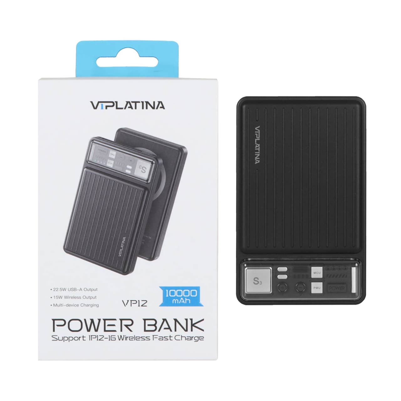 پاوربانک فست شارژ VIPLATINA 10000mAh مدل VP12 22.5W – مشکی