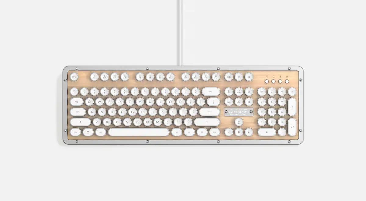 کیبورد AZIO Retro Classic USB – سوییچ مکانیکی — تصویر ۳