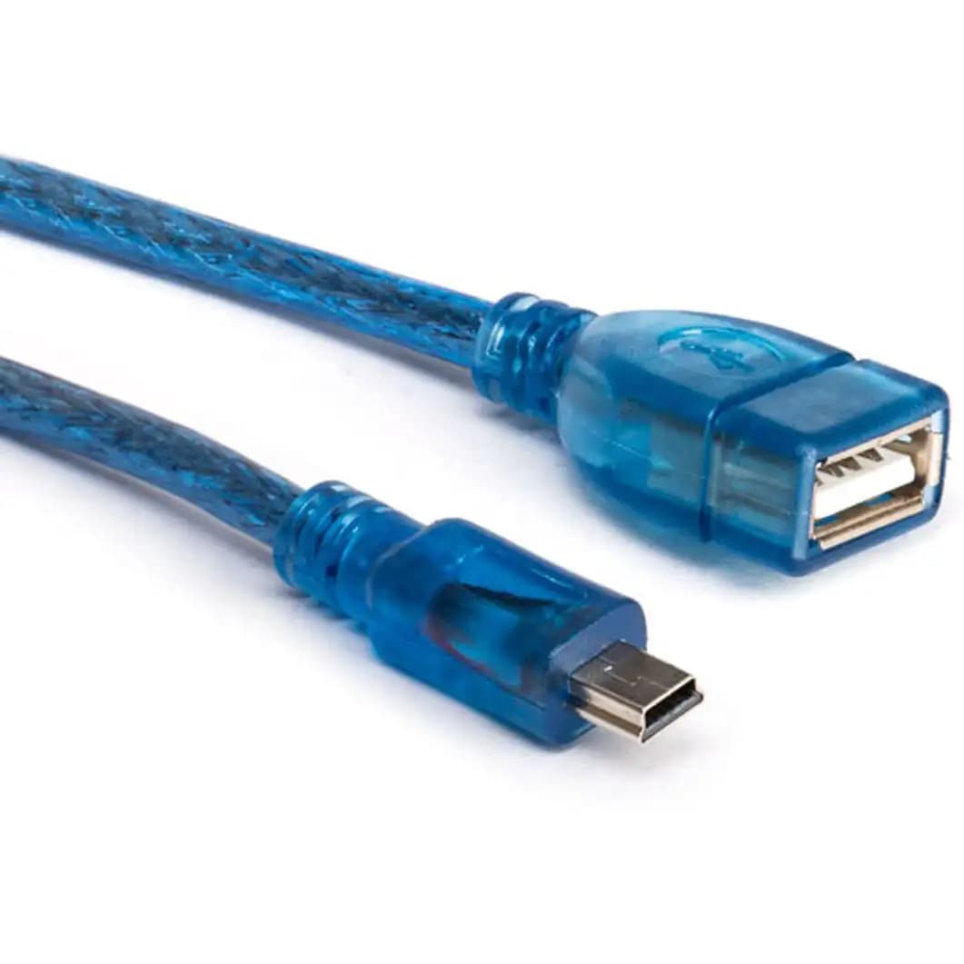 OTG کابل USB به MINI USB شیلدار XP سی سانتی (5pin) مدل AF/5PIN