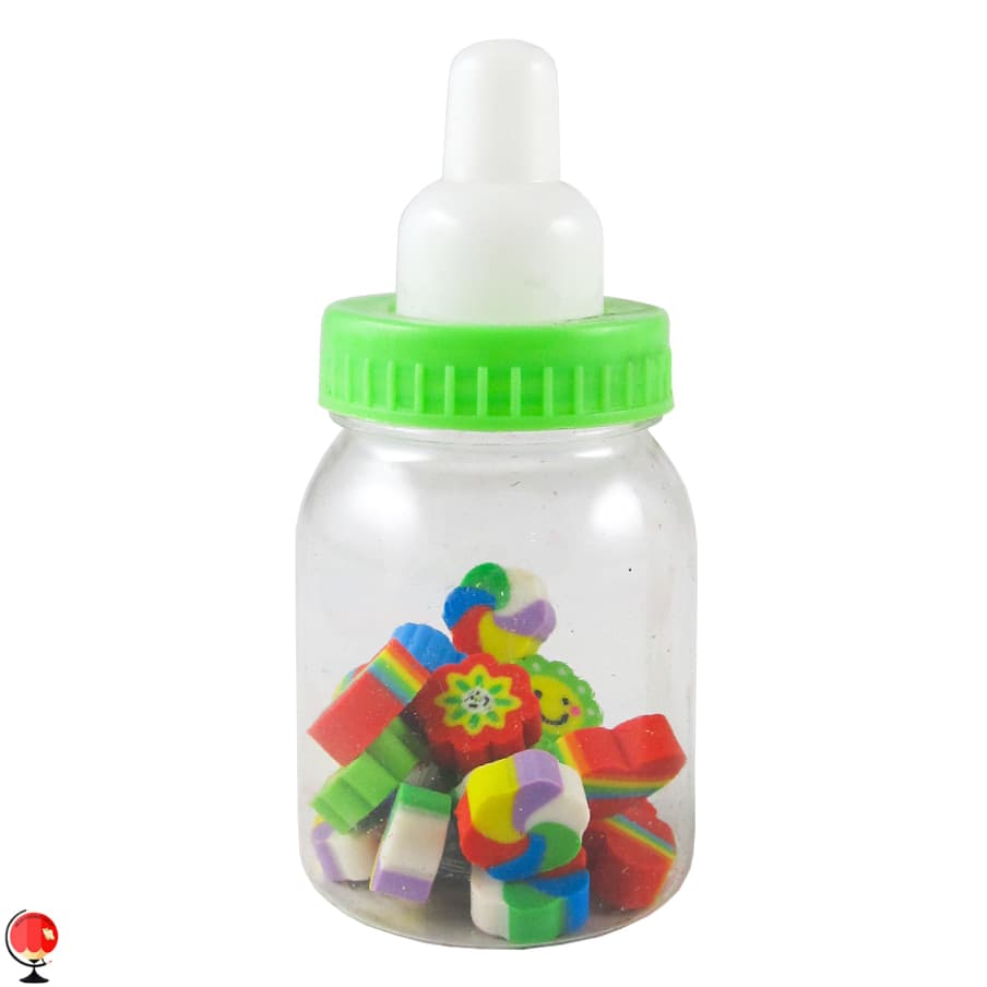 پاک کن فانتزی شیشه شیر طرح گل