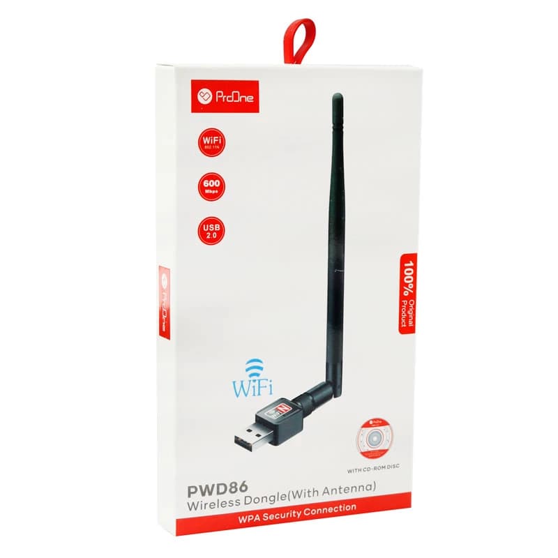 گیرنده وای فای USB پرووان آنتن دار مدل PWD86