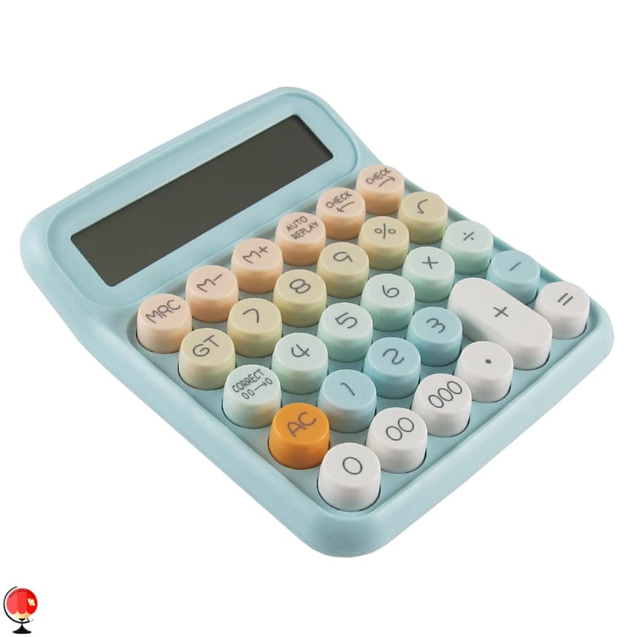 ماشین حساب فانتزی رنگی CTIFREE مدل CL-1034 آبی — تصویر ۲