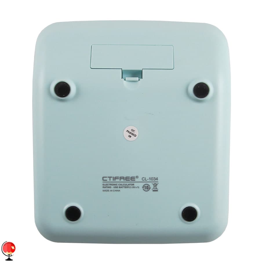 ماشین حساب فانتزی رنگی CTIFREE مدل CL-1034 آبی — تصویر ۳