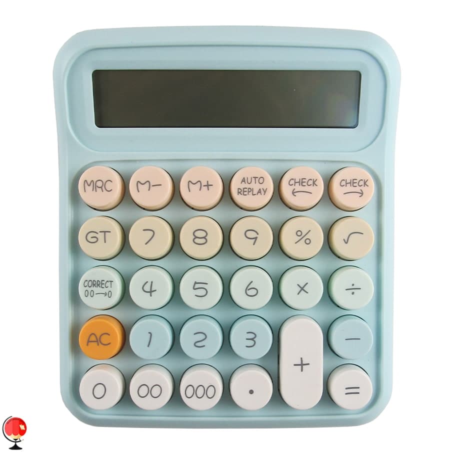 ماشین حساب فانتزی رنگی CTIFREE مدل CL-1034 آبی