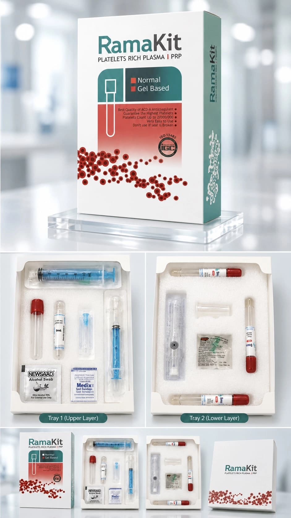 راما کیت ارتوپدی با ژل جداکننده | Orthopedic PRP Gel Base Rama Kit تغلیظ پلاکتی تا 7 برابر پلاکت پایه(در انبار موجود نمیباشد) — تصویر ۴
