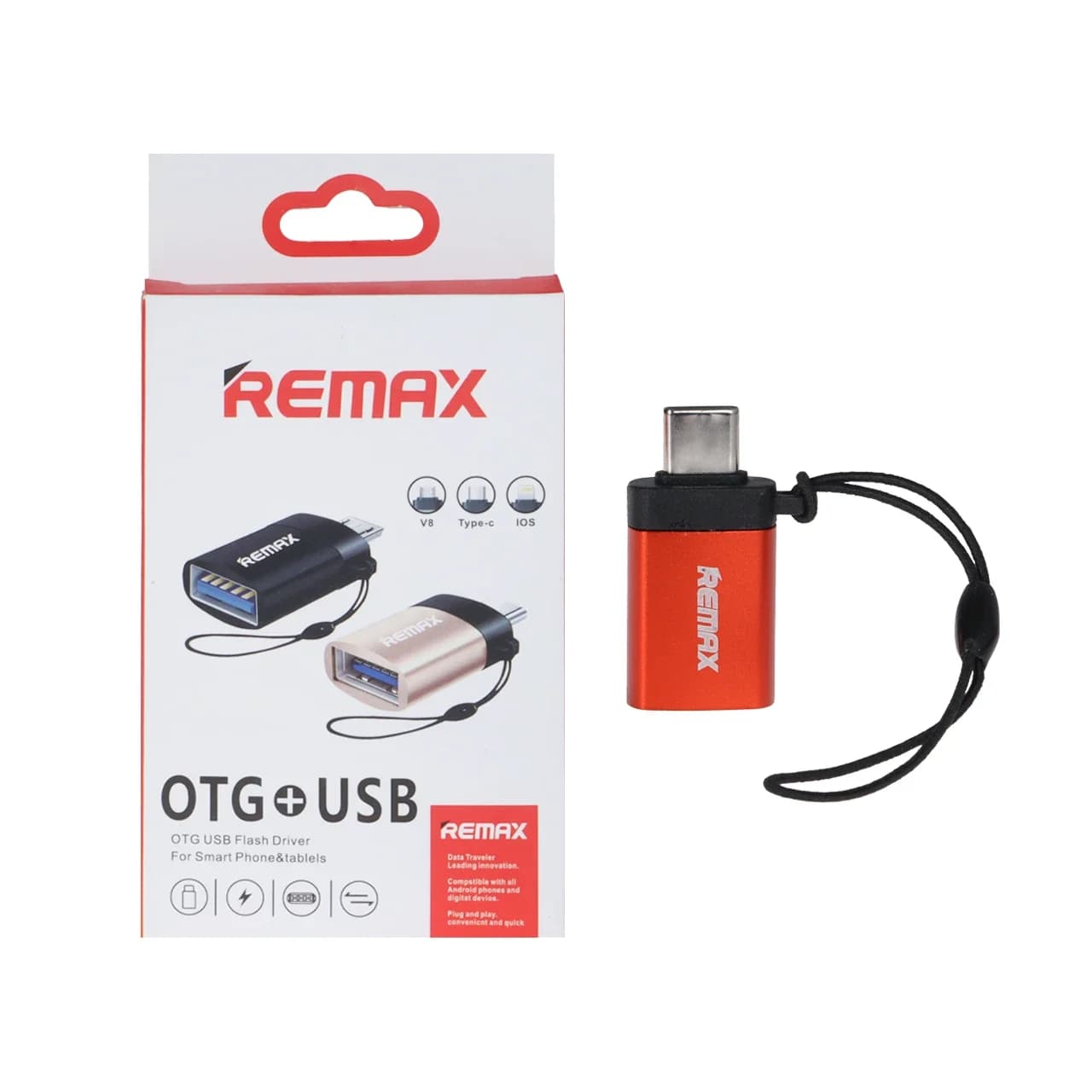 تبدیل Remax Type-C To USB مدل V8 – قرمز — تصویر ۳