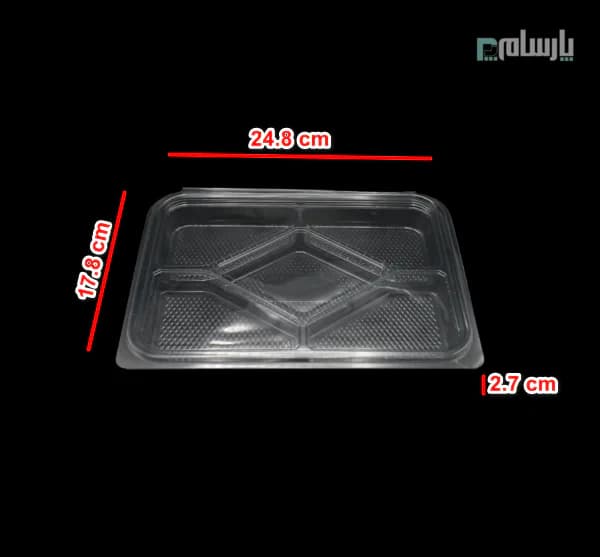 ظرف یکبار مصرف باکس 5 خانه-پت — تصویر ۲