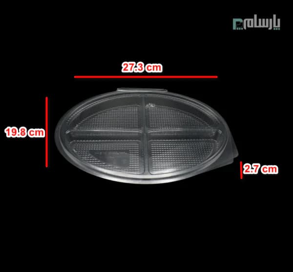 باکس یکبار مصرف بیضی 4 خانه-پت — تصویر ۲