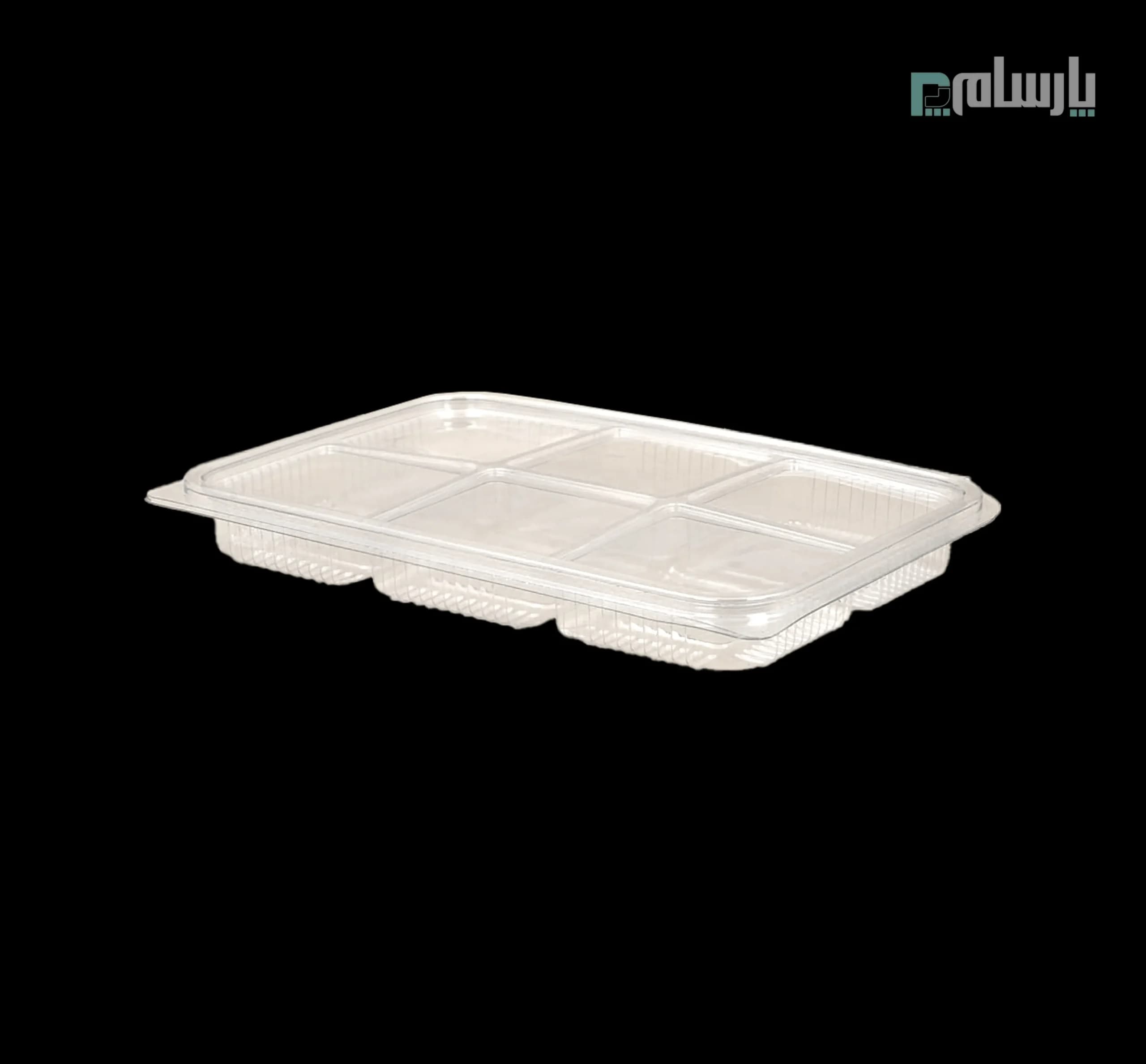 باکس یکبار مصرف 6 خانه مستطیل-پت