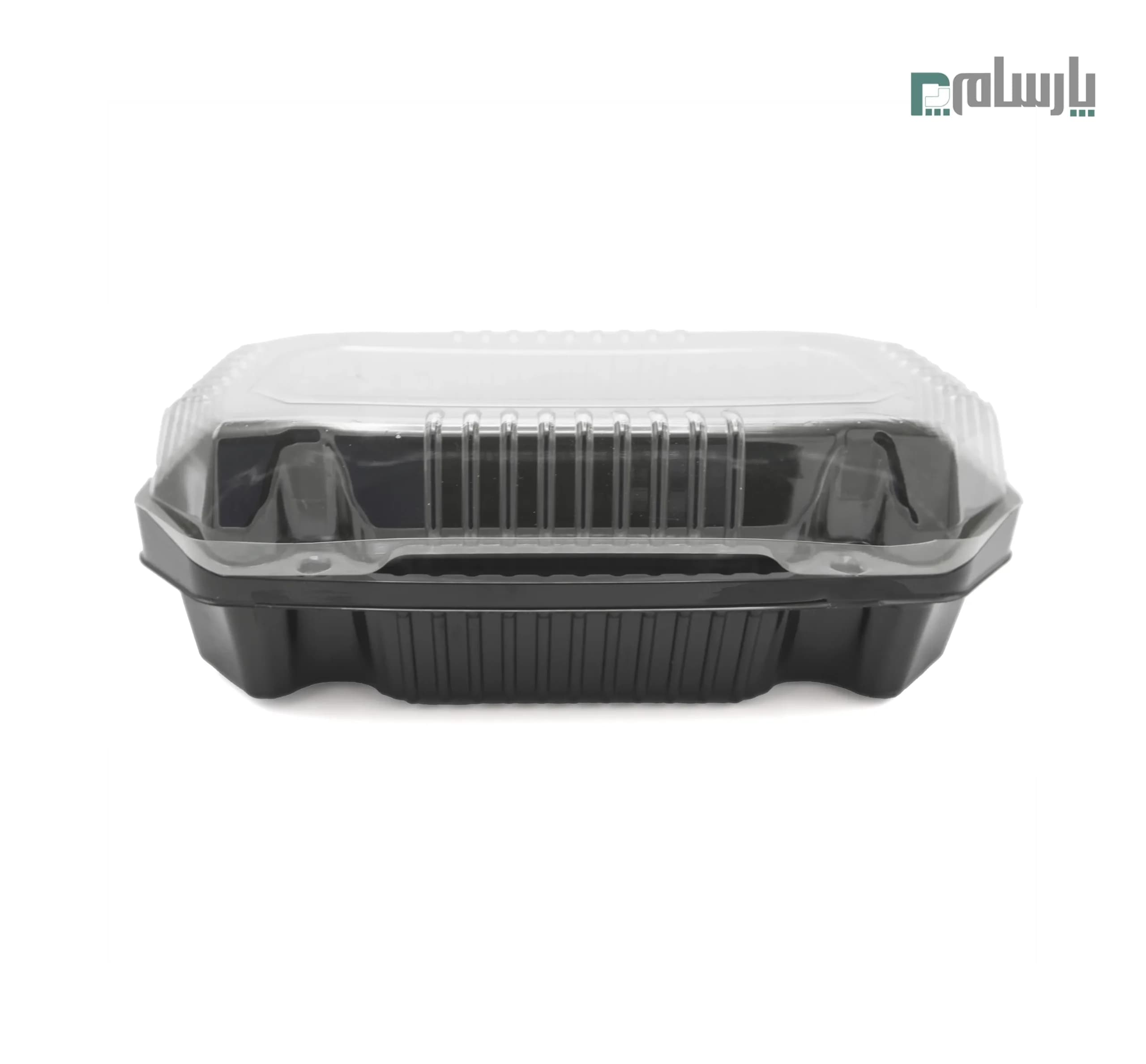 ظرف یکبار مصرف باکس میوه مستطیل-مشکی
