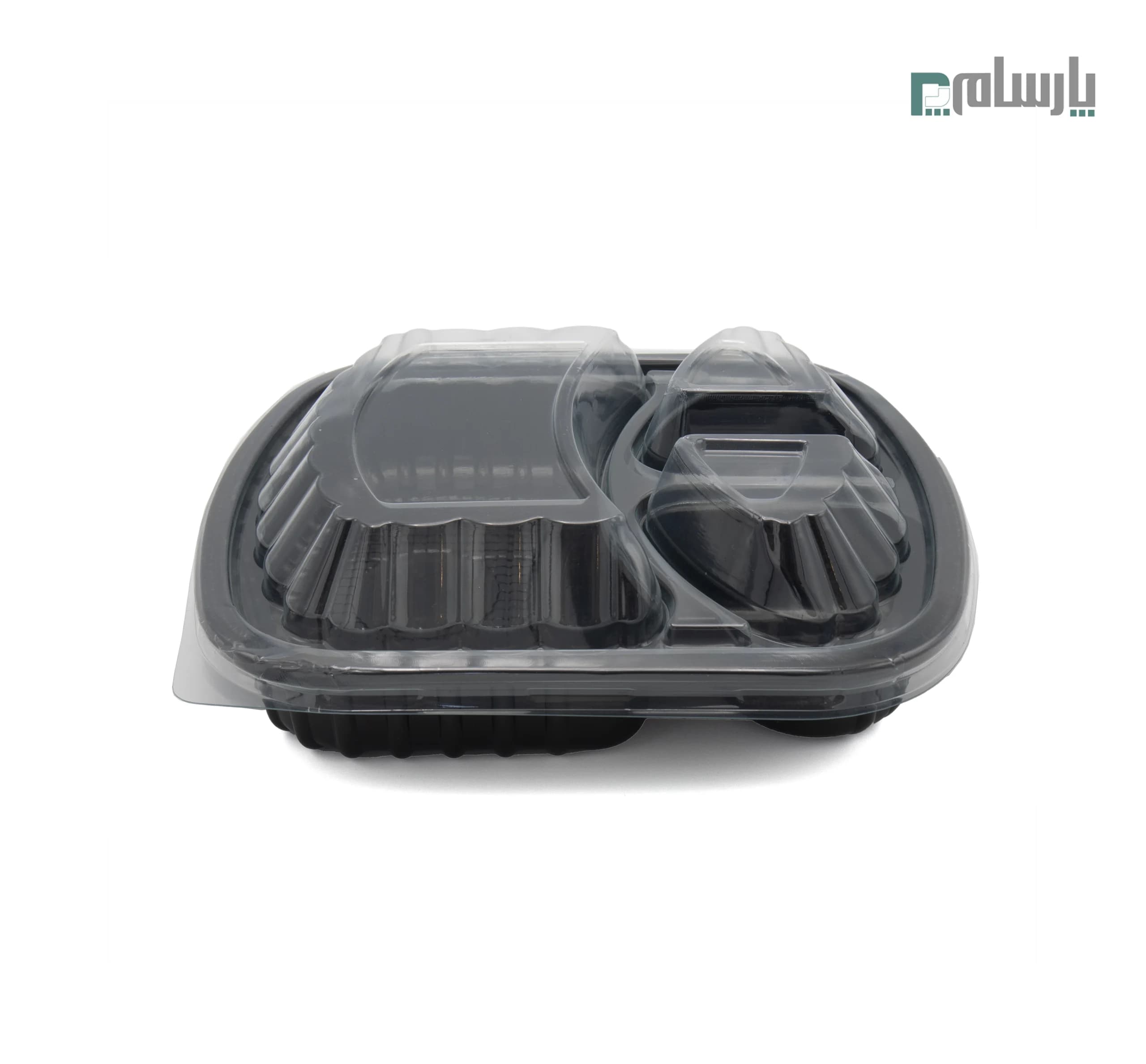 ظرف یکبار مصرف فانتزی سه خانه کد 603 آیاتای – مشکی