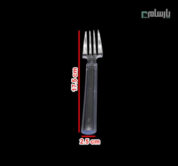 چنگال یکبار مصرف میلان شیشه ای — تصویر ۲