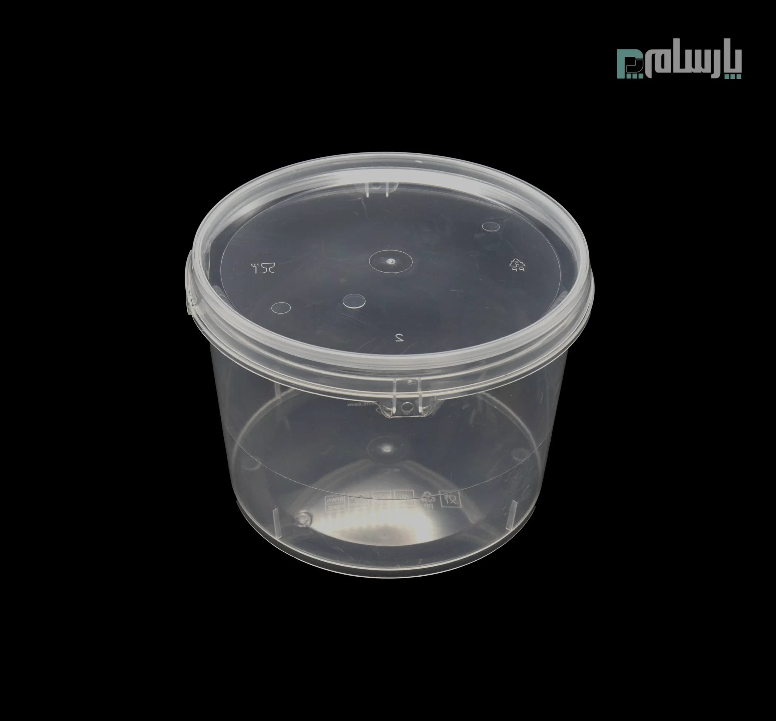 سطل ماکروویوی گرد 610 سی سی شفاف