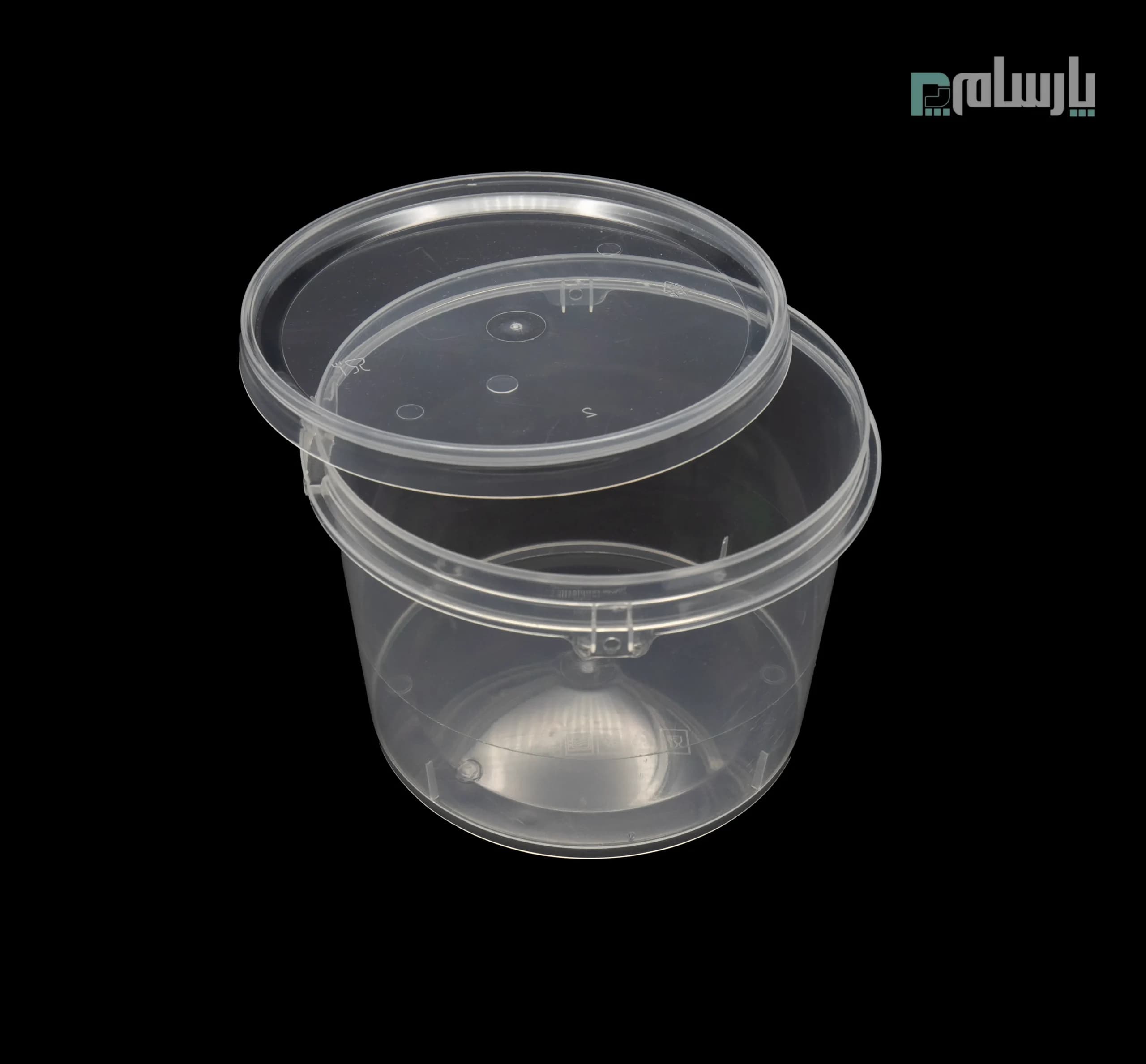 سطل ماکروویوی گرد 610 سی سی شفاف — تصویر ۳