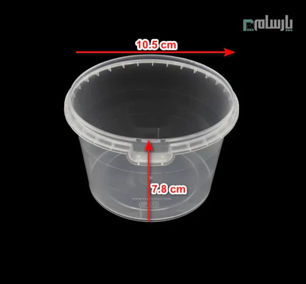 سطل ماکروویوی گرد 610 سی سی شفاف — تصویر ۲
