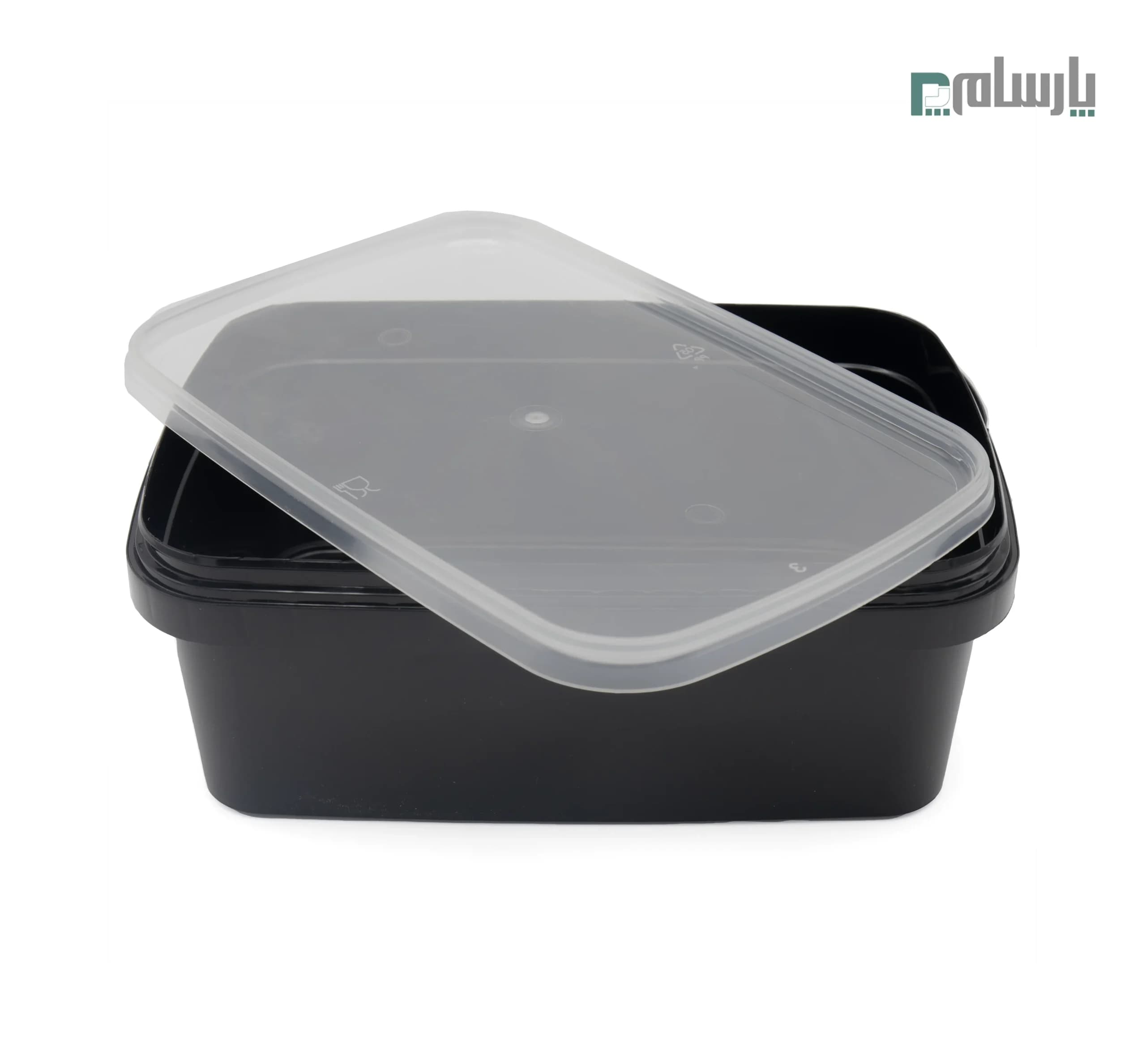ظرف ماکروویوی مستطیل 1200 سی سی مشکی — تصویر ۳