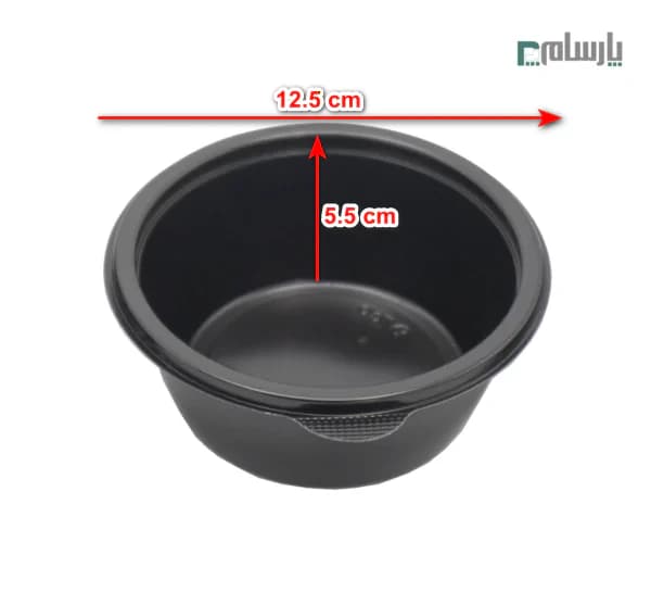ظرف یکبارمصرف پلی پرو گرد 375 سی سی — تصویر ۲