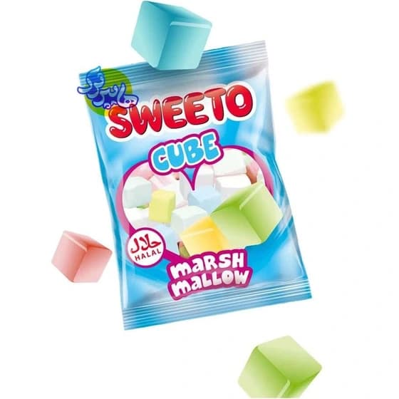 مارشمالو سوییتو مدل مکعبی 25 گرم Sweeto