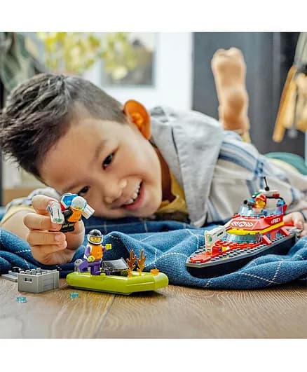 لگو قایق آتش نشانی سیتی کد 60373 | LEGO City 60373 — تصویر ۴