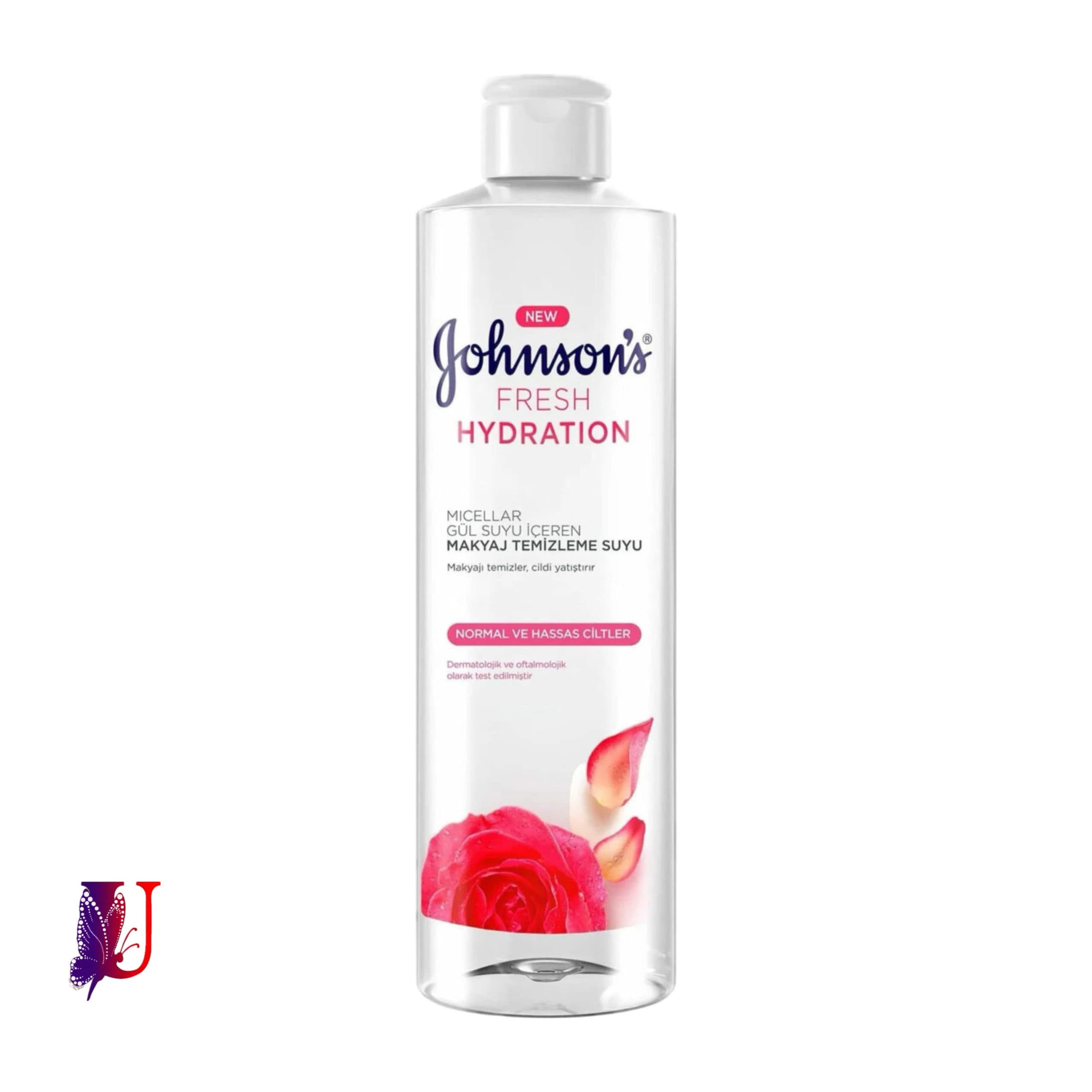 میسلار واتر آرایش پاک کن جانسون JOHNSONS حاوی عصاره گل رز مناسب پوست معمولی و حساس (400 میل)