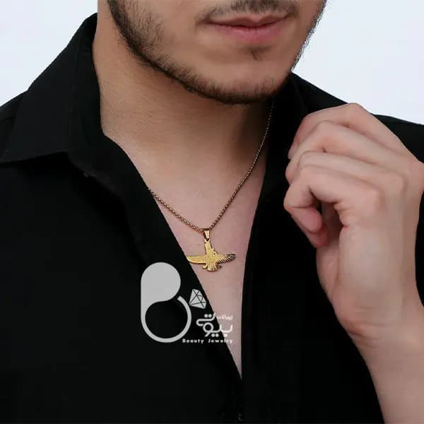 گردنبند فروهر با زنجیر