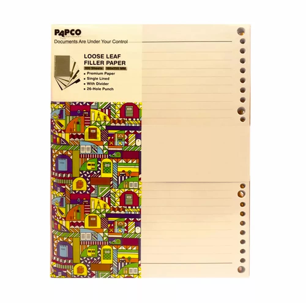 کاغذ کلاسوری پاپکو مدل یک خط فارسی کد NB-606-SHF بسته 100 عددی