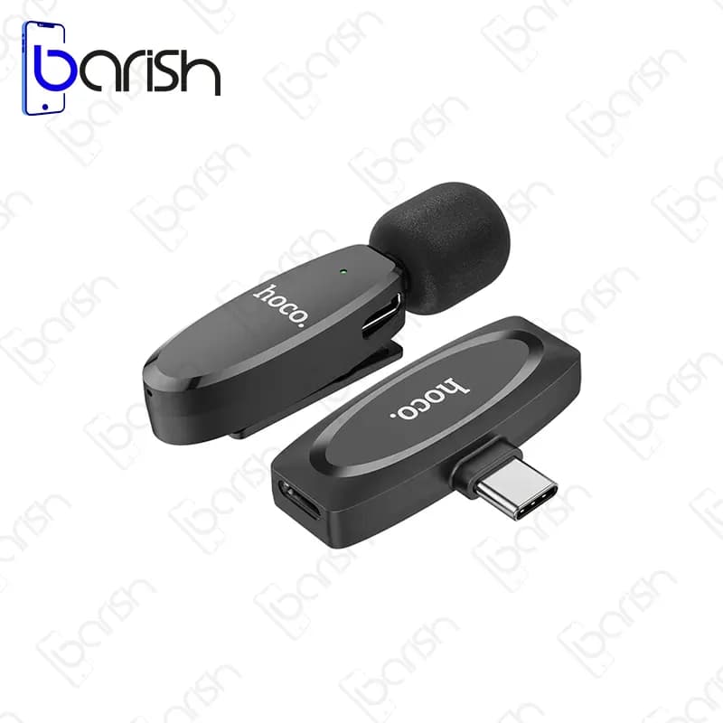 میکروفون یقه ای بلوتوثی تایپ سی هوکو مدل L15 — تصویر ۲
