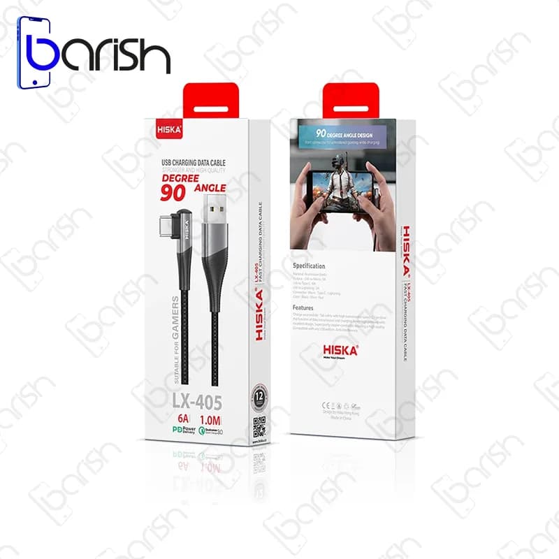 کابل دیتا و شارژ گیمینگ USB به Type-C هیسکا مدل LX-405 — تصویر ۴