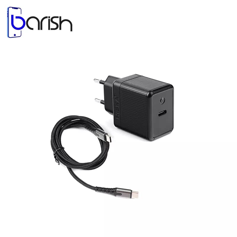 شارژر دیواری 35 واتی هیسکا مدل H-119GaN همراه با کابل Type-C