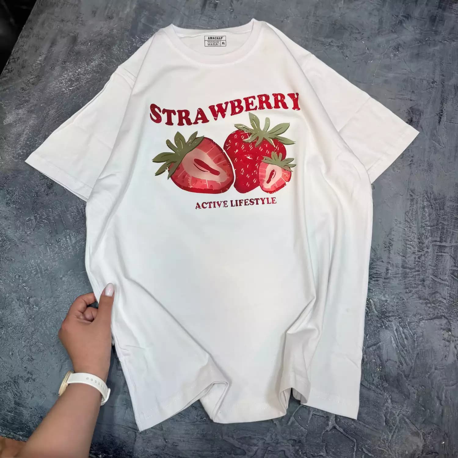 تیشرت طرح StrawBerry توت فرنگی — تصویر ۳