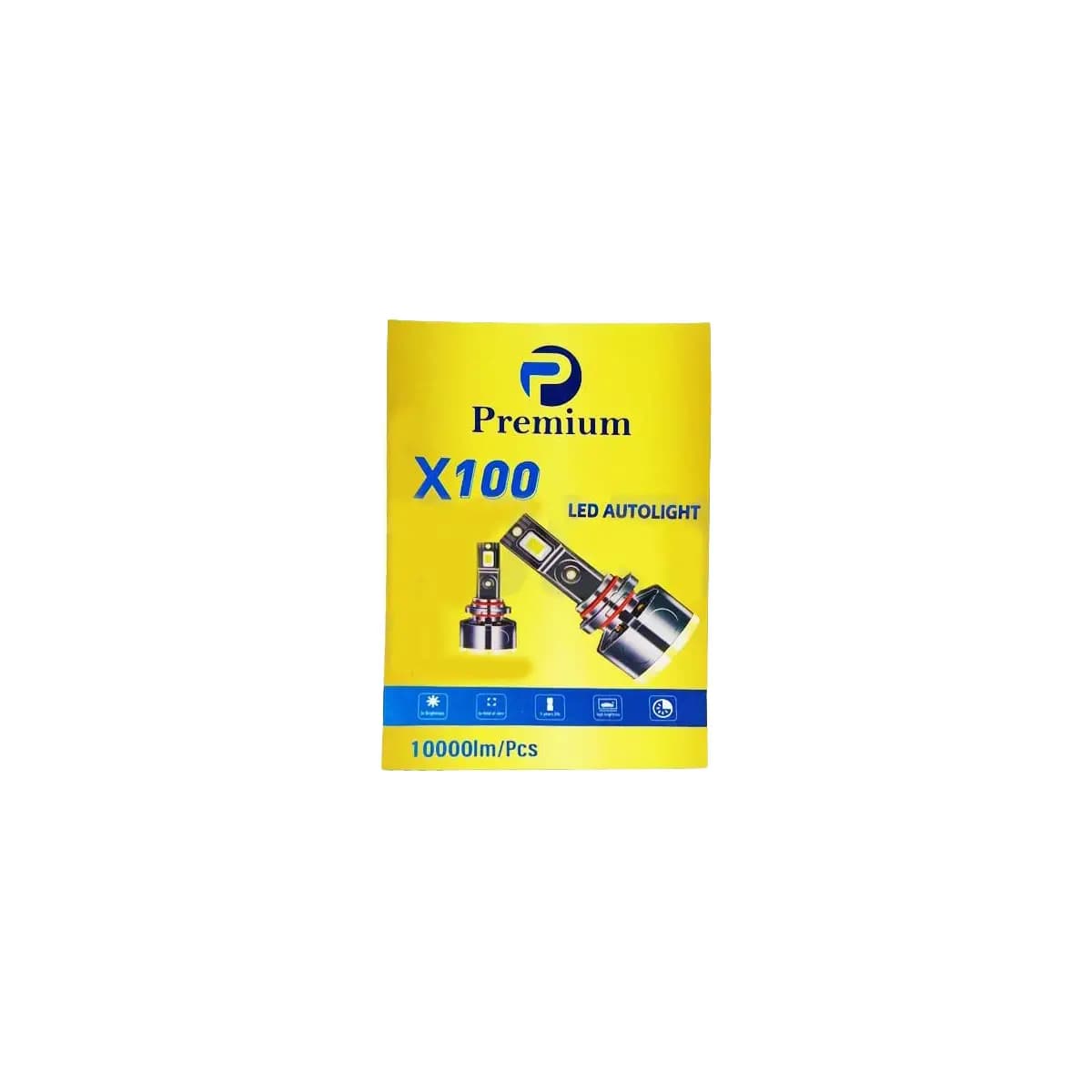 لامپ هدلایت پرمیوم x100 پایه H4 — تصویر ۲
