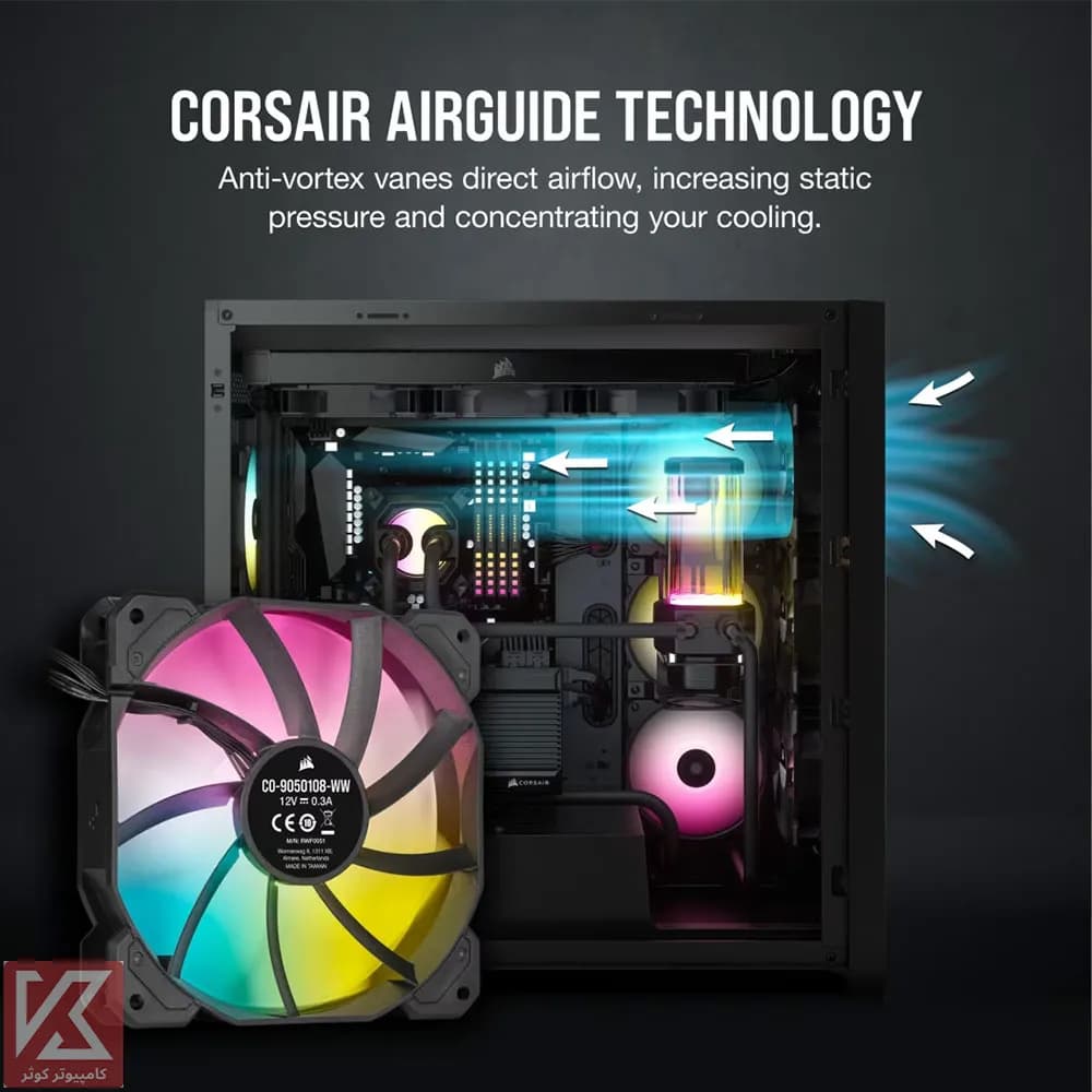 فن کیس کورسیر مدل iCUE SP120 RGB ELITE — تصویر ۴