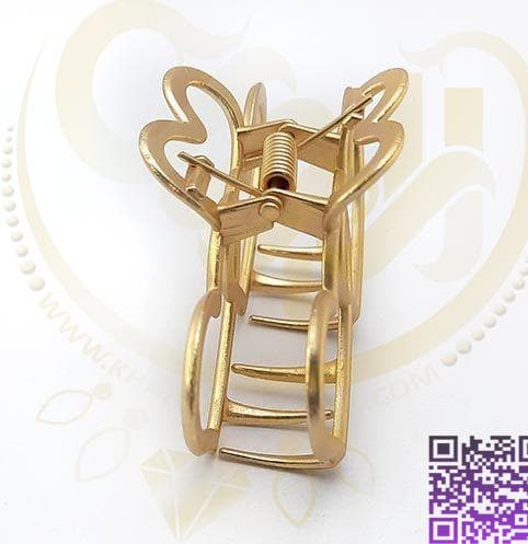گیره سر کلیپسی فلزی طرح قلب — تصویر ۳