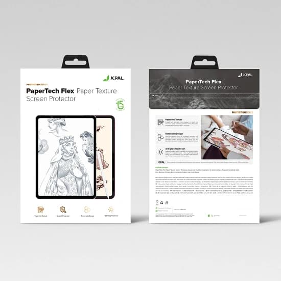 محافظ صفحه نمایش آیپد ایر 10.9 اینچ 2022 – 2020 جی سی پال مدل PaperTech Flex — تصویر ۳