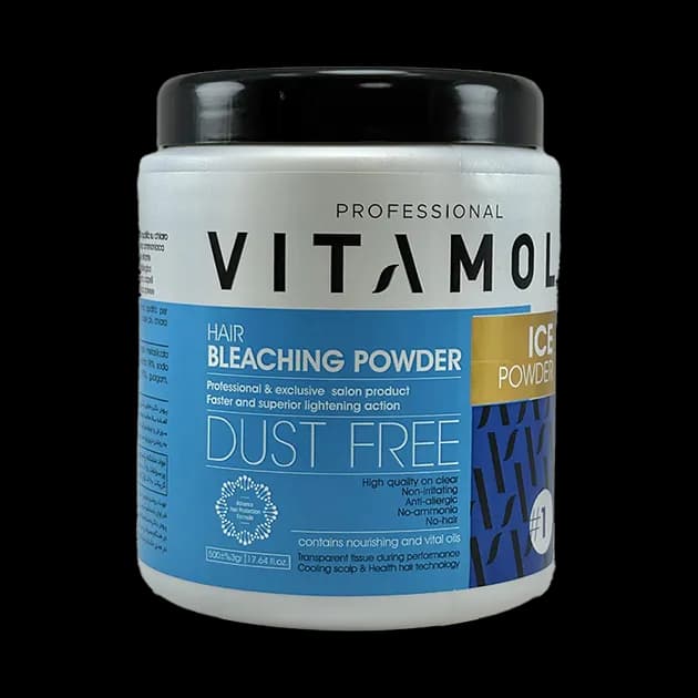 پودر دکلره مو ویتامول VITAMOL مدل ۲۰۰ Ice Powder – روشن‌سازی سریع، بدون گرد و غبار، حجم ۲۰۰ گرم