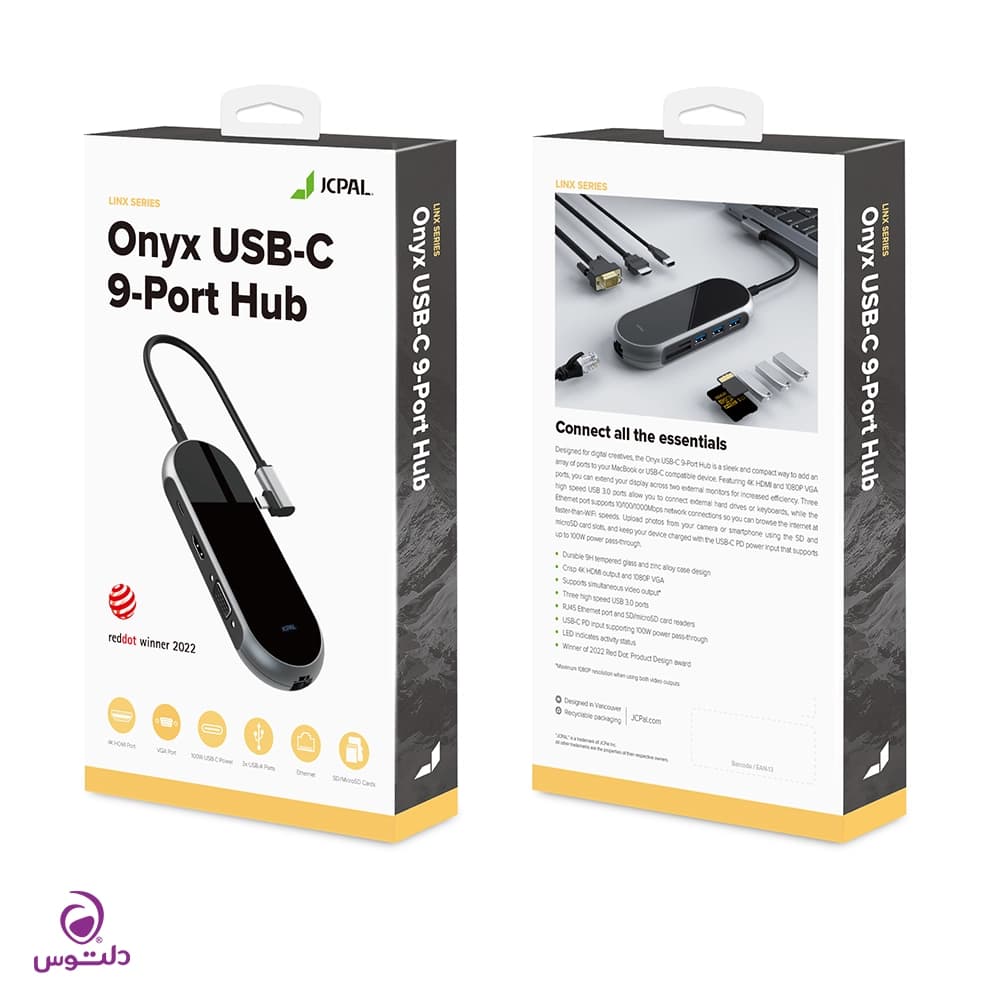هاب 9 پورت USB-C جی سی پال مدل JCP6254 — تصویر ۴