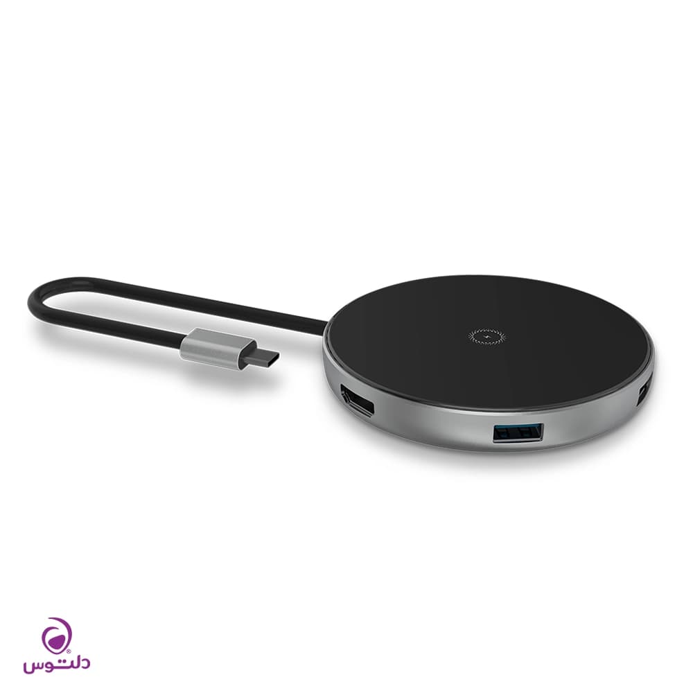 شارژر بی سیم و هاب 5 پورت USB-C جی سی پال مدل JCP6224 — تصویر ۲