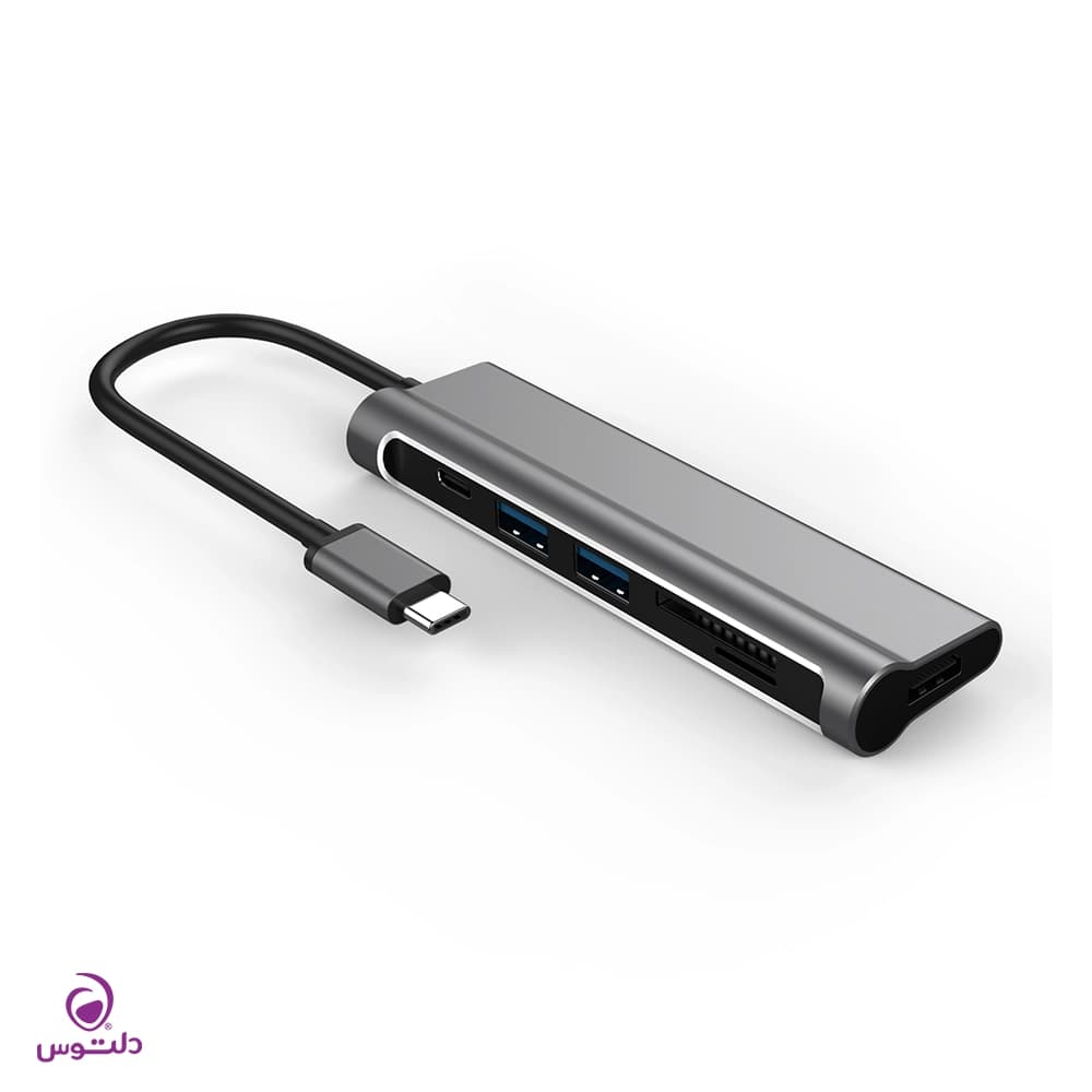 هاب 6 پورت USB-C جی سی پال مدل JCP6217 — تصویر ۴