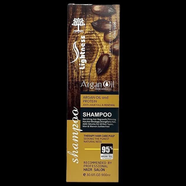 شامپو تقویت‌کننده مو لایتنس Lightness مدل Argan Oil Anti Hair Fall Renewal — تصویر ۲