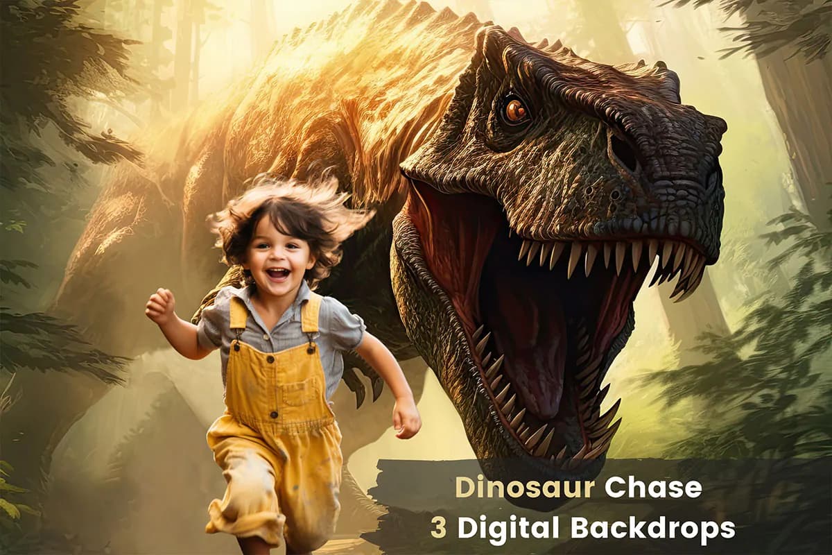 3 بک دراپ دایناسور آتلیه عکاسی — تصویر ۳