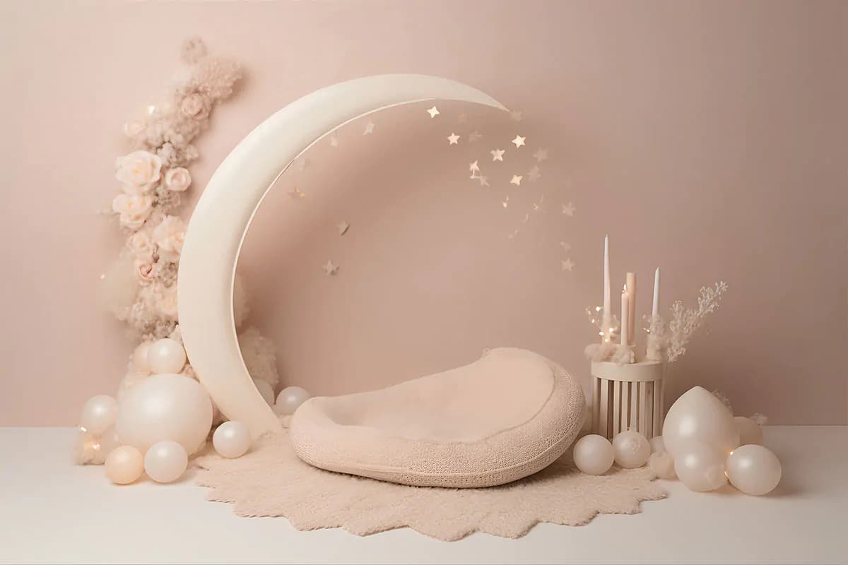 6 بک دراپ هلال ماه آتلیه عکاسی کودک — تصویر ۶