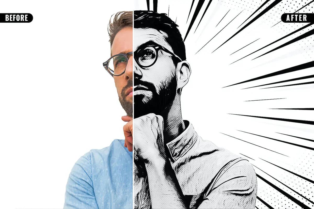 افکت عکس کمیک برای فتوشاپ — تصویر ۳