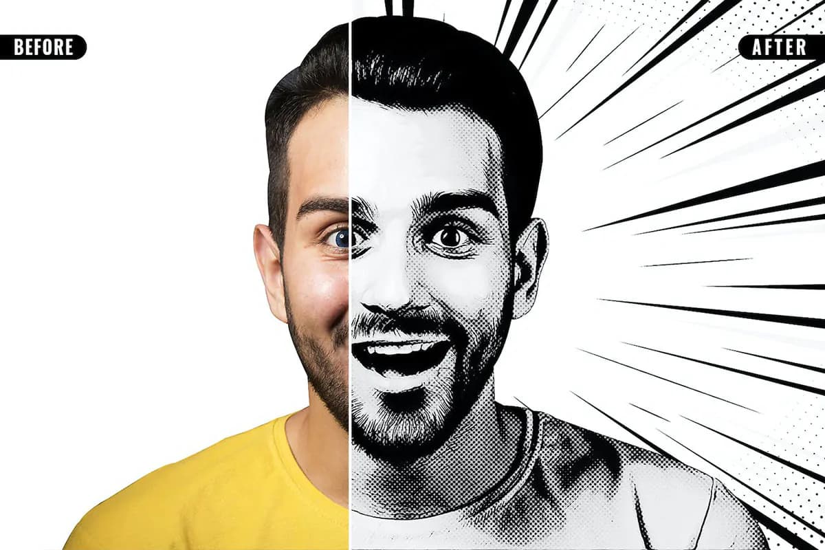 افکت عکس کمیک برای فتوشاپ — تصویر ۴