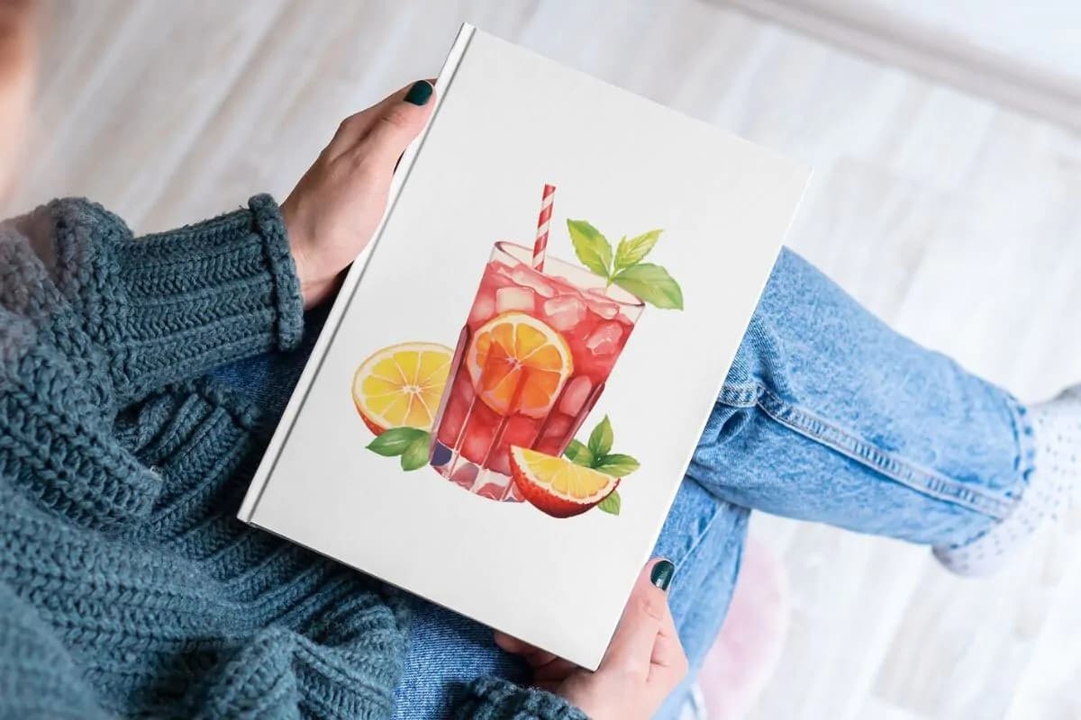 طرح آبرنگی غذا و نوشیدنی — تصویر ۵