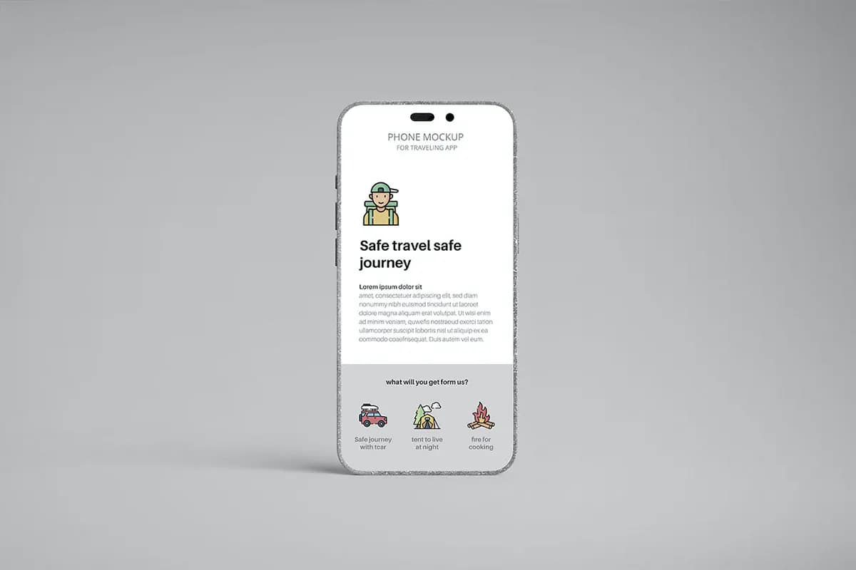 25 موکاپ گوشی آیفون شیک — تصویر ۸