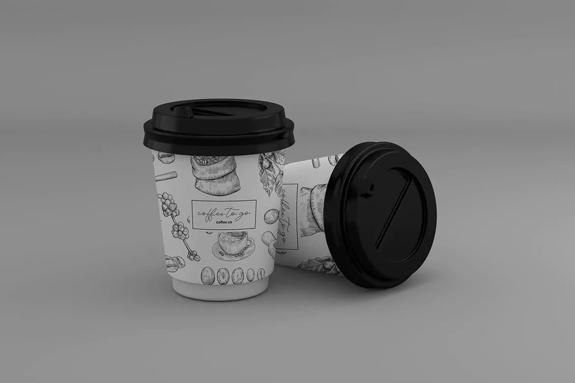 موکاپ لیوان کاغذی قهوه – 4 فایل — تصویر ۴