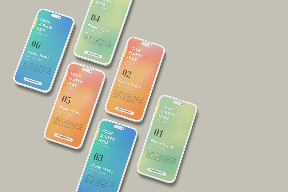 موکاپ iPhone 14 Pro Clay — تصویر ۱۰