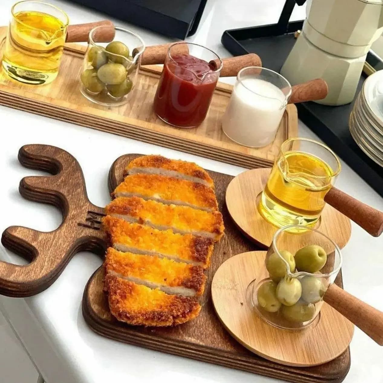 سس خوری پیرکس دسته چوبی برند مایا — تصویر ۷